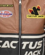 Travis Scott Cactus Jack Leather Jacket For Sale