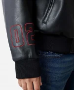 True Religion Patch Varsity Jacket In Black