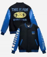 Twice This Is For World Tour 2026 Blue and Black Varsity Jacket