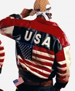 Txyy USA American Flag 2026 Misty Harbor Leather Jacket In Multicolor