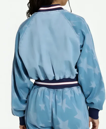 Unisex Adidas SST Denim Graphic Varsity Bomber Jacket