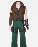 Video Game Final Fantasy VII Remake Barret Wallace Brown Leather Vest