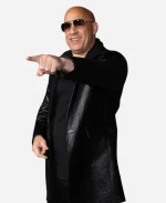 Vin Diesel The Bluff Event 2026 Black Leather Coat