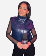 WWE Elimination Chamber Andrea Bazarte Blue Vest