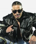 WWE Show 2026 SmackDown Carmelo Hayes Chained Melo Don’t Miss Black Leather Jacket