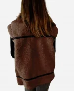 Wild Vacation Rentals 2026 Sherry Cola Fuzzy Fleece Vest