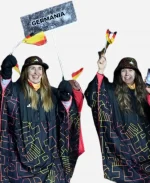 Winter Olympics 2026 Team Germany Black Poncho