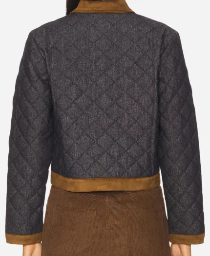 Women's Agatha Cropped Quilted Denim Jacket