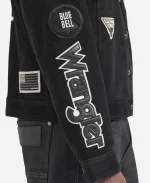 Wrangler x AVIREX Black Suede Leather Trucker Jacket