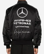 Y3 X Amg X Mercedes-AMG Petronas Formula 1 Logo-Detail Black Bomber Jacket