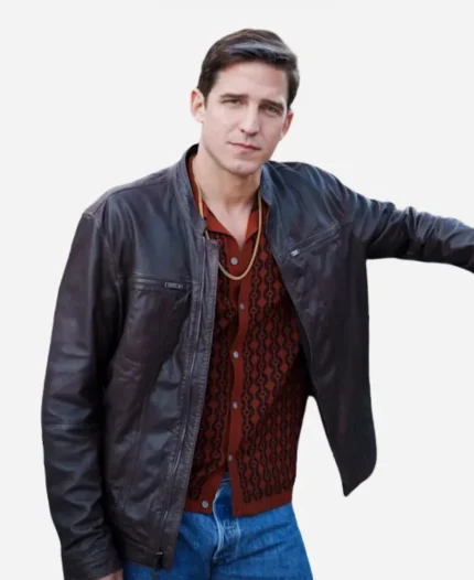 Young Dwayne Pride NCIS Origins S02 Shea Buckner Brown Leather Jacket