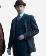 Young Sherlock 2026 Hero Fiennes Tiffin Plaid Suit