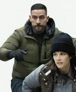 Zeeko Zaki FBI S07 Omar Adom Zidan Olive Green Puffer Hooded Jacket