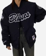 1995 Carlton Blues Script Bomber Jacket