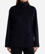 2026 Beverly Hills LA Kendall Jenner Cashmere Jacket - Navy