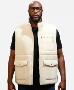 2026 Lakers Rockets Rockets First-Round Playoff Lamar Odom Cream Sherpa Vest