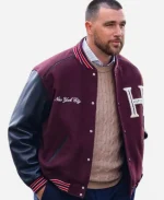 2026 NYC Travis Kelce Tommy Hilfiger Campaign Varsity Jacket