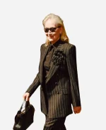 2026 New York City Meryl Streep Double-Breasted Pinstripe Blazer
