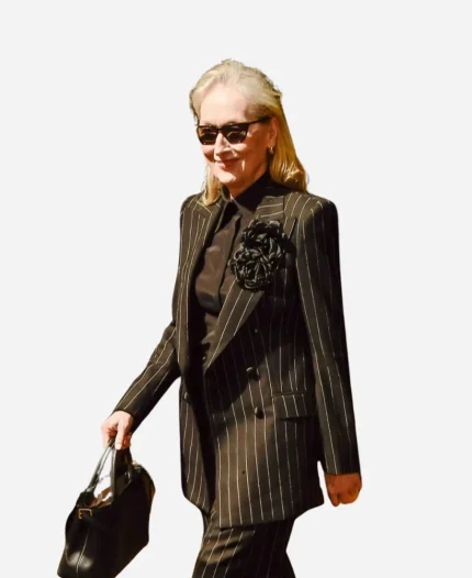 2026 New York City Meryl Streep Double-Breasted Pinstripe Blazer