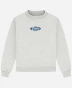 2026 Parke Signature Patch Mockneck Grey Fleece Sweatshirt