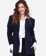 2026 The Devil Wears Prada 2 Premiere Barbara Palvin Navy Blue Blazer