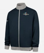 '47 Brand Indianapolis Motor Speedway Pique Blue Bomber Track Jacket