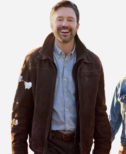 A Season to Blossom 2026 Max Whitman Brown Leather Jacket