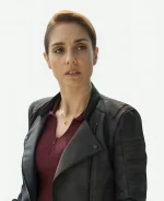 A Taste for Murder 2026 Lara Sarrancino Black Leather Biker Jacket