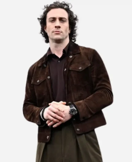Aaron Taylor-Johnson Fuze Suede Leather Jacket