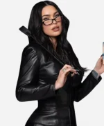 Ad Campaign 2026 Megan Fox Black Leather Corset Jacket