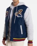 Adelaide Crows Patchwork Bomber Hooded Jacket For Sale