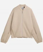 Adidas x Entire Etudios Z.N.E. Uniform Full Zip Bomber Track Jacket In Beige