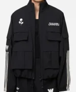 Adidas x Willy Chavarria Designer Black Cargo Track Jacket