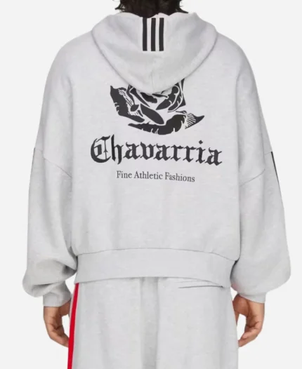 Adidas x Willy Chavarria Logo Full Zip Hoodie In Light Grey