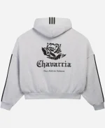 Adidas x Willy Chavarria Logo Full Zip Light Grey Hoodie