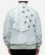 Adonis Creed Movie Creed III 2023 White Stars Bomber Jacket