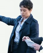 Agent Temple Tracker S03 Blue Cotton Trench Coat