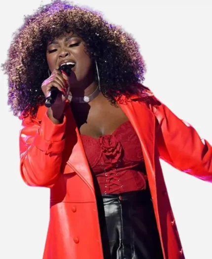 Alexia Jayy The Voice S29 Red Trench Coat