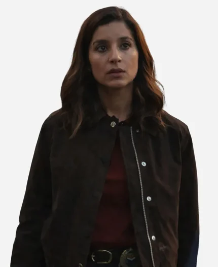 Allegiance S03 Sabrina Sohal Brown Suede Jacket