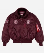 Alpha Industries B-15 Bomber Jacket In Burgundy