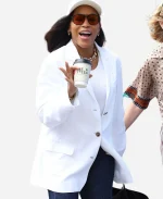 American Rapper Eve Global Radio Studios 2026 White Blazer - Jacket Era