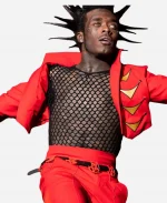 American Rapper Lil Uzi Rolling Loud 2023 Red Jacket