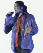 American Singer Michael Jackson Songs This is it Purple PVC Jacket