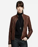 Andy Sachs Movie The Devil Wears Prada 2 2026 Anne Hathaway Brown Leather Jacket