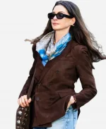 Andy Sachs The Devil Wears Prada 2 Brown Suede Leather Blazer