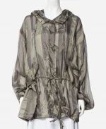 Anne Hathaway The Devil Wears Prada 2 Grey Satin Jacket