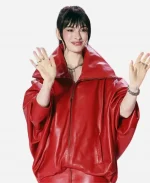 Anne Hathaway The Devil Wears Prada 2 Premiere Oversized Jacket In Red