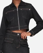 Ashley Morgan Tv Series Beyond the Gates S01 Jen Jacob Black Denim Jacket