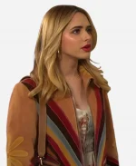 Ashley Puzemis Days of Our Lives Striped Suede Jacket