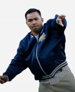 Athletics Vs. New York Yankees Manny Pacquiao Satin Varsity Jacket